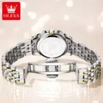 Olves 9931 Couple Watch-Golden Silver Black - Image 3