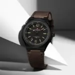 Naviforce 9233 Watch For Men-Coffee
