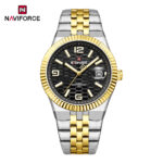 Naviforce 9277 Men's Watch - Silver Gold Black
