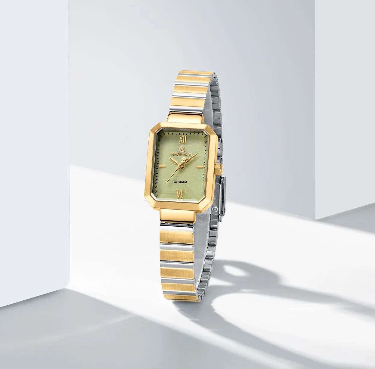 2025-08-12-1755003039528-S7b356451eb8a4f81bec2808f1c0b06219.webp Naviforce 5050 - Gold Lite Green For Women - Image 1