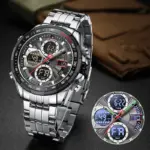 Naviforce 9197 CH Watch For Watch–Silver Black