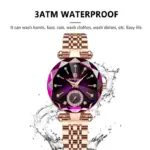 Poedagar 719 Watch For Woman-Rose Purple - Image 2