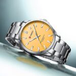 Curren 9090 Watch For Couple - Silver Yello - Image 4