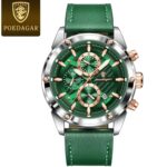 Poedagar 860 Chain Watch For Men - Silver Green