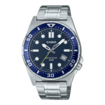 CASIO MTD-135D Series Stainless Steel Men’s Watch - Silver Blue
