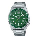 CASIO MTD-135D Series Stainless Steel Men’s Watch - Silver Green