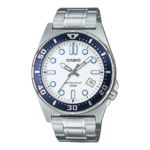 CASIO MTD-135D Series Stainless Steel Men’s Watch - Silver White
