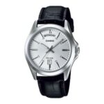 CASIO MTP-1370L Men’s Leather Analog Watch - Black White