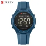 CURREN 6101 Silicon Watch For Men - Black Blue