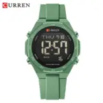 CURREN 6101 Silicon Watch For Men - Black Green
