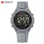 CURREN 6101 Silicon Watch For Men - Gray Black