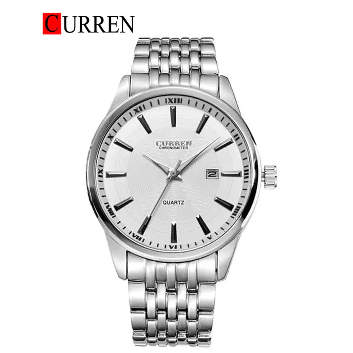 CURREN-8052-Watch-For-Women-Full-Silver.webp CURREN 8052 Watch For Men - Full Silver - Image 1