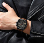 CURREN 8324 Watch For Men - Brown Black - Image 3