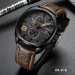 CURREN 8324 Watch For Men - Brown Black - Image 4
