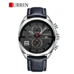 CURREN 8324 Watch For Men - Silver Black