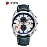 CURREN 8324 Watch For Men - Silver Blue