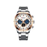 CURREN 8355 Watch for Men – Silver and Rose Gold