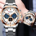 CURREN 8355 Watch for Men – Silver and Rose Gold - Image 2