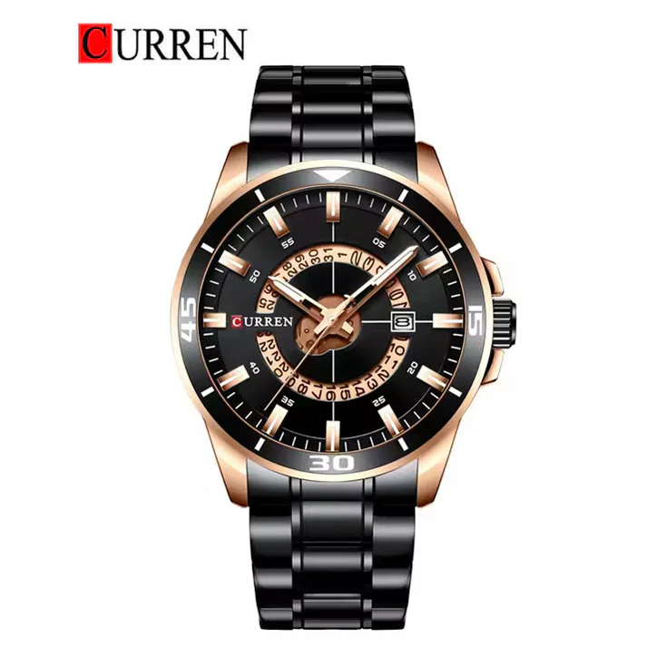 CURREN-8359-Watch-For-Men-Black-Rose.webp CURREN 8359 Watch For Men - Black Rose - Image 1
