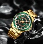 CURREN 8359 Watch For Men - Gold Green - Image 2