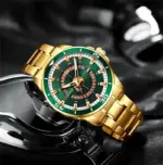 CURREN 8359 Watch For Men - Gold Green - Image 3