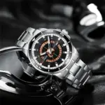 CURREN 8359 Watch For Men - Silver Black - Image 2