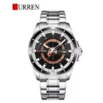 CURREN 8359 Watch For Men - Silver Black