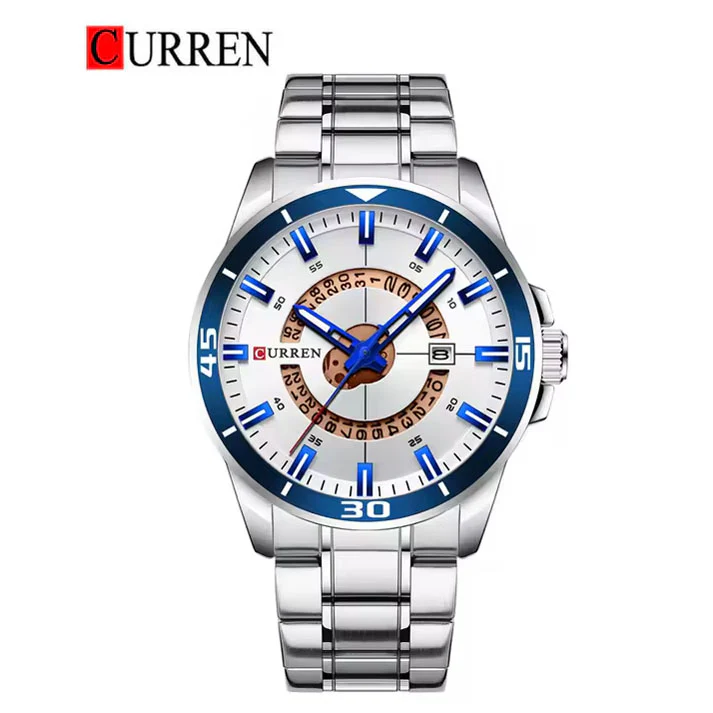 CURREN-8359-Watch-For-Men-Silver.webp CURREN 8359 Watch For Men - Silver - Image 1