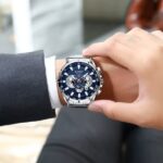Curren 8363 Original Watch for Men –Silver and Navy Blue - Image 3