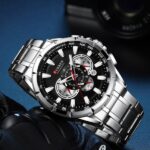 Curren 8363 Original Watch for Men –Silver Black