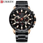 Curren 8363 Original Watch for Men –Rose Gold Black - Image 3