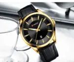 CURREN 8365 Watch For Men - Gold Black - Image 3