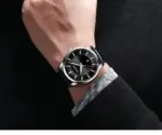 CURREN 8365 Watch For Men - Silver Black - Image 4