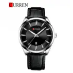 CURREN 8365 Watch For Men - Silver Black