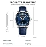 CURREN 8365 Watch For Men - Silver Blue - Image 4