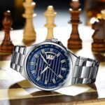 CURREN 8375 Watch For Men - Silver Blue - Image 2