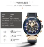 CURREN 8380 Watch For Men - Black Blue - Image 4
