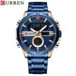 CURREN 8384 Watch For Men - Rose Blue