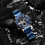 CURREN 8384 Watch For Men - Rose Blue - Image 6