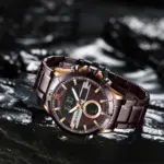 CURREN 8384 Watch For Men - Rose Coffee - Image 2
