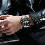 CURREN 8384 Watch For Men - Silver Black - Image 2