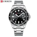CURREN 8388 Watch For Men - Silver Black