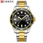CURREN 8388 Watch For Men - Silver Black Gold