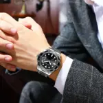 CURREN 8388 Watch For Men - Silver Black - Image 2