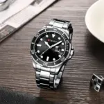 CURREN 8388 Watch For Men - Silver Black - Image 4