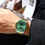 CURREN 8388 Watch For Men - Silver Gold Green - Image 2