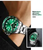 CURREN 8388 Watch For Men - Silver Green - Image 2