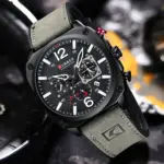 CURREN 8398 Watch For Men - Black Gray - Image 2