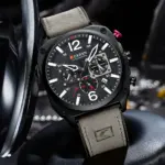 CURREN 8398 Watch For Men - Black Gray - Image 3