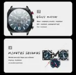 CURREN 8398 Watch For Men - Blue Gray - Image 8